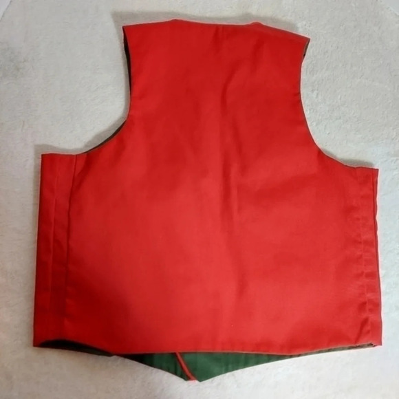 German Austrian Style Reversible Vest Green gold buttons / Red with white button - Picture 9 of 10